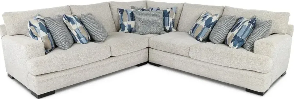 Piccolo White 3 Piece Sectional