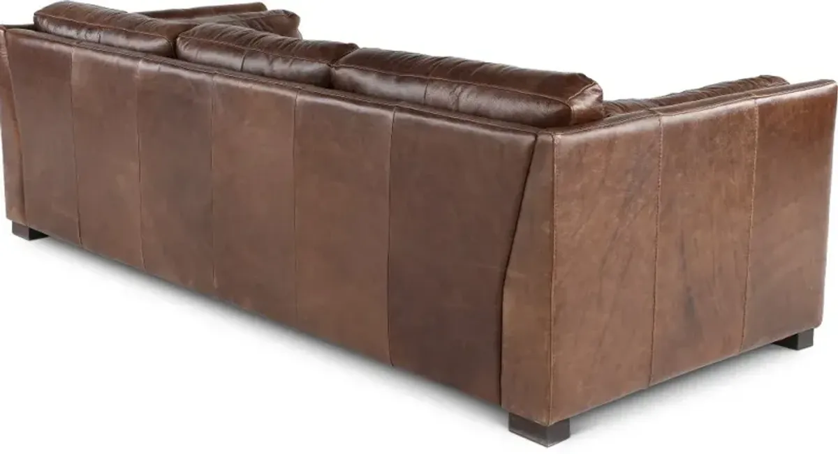 Utah Brown Leather Sofa