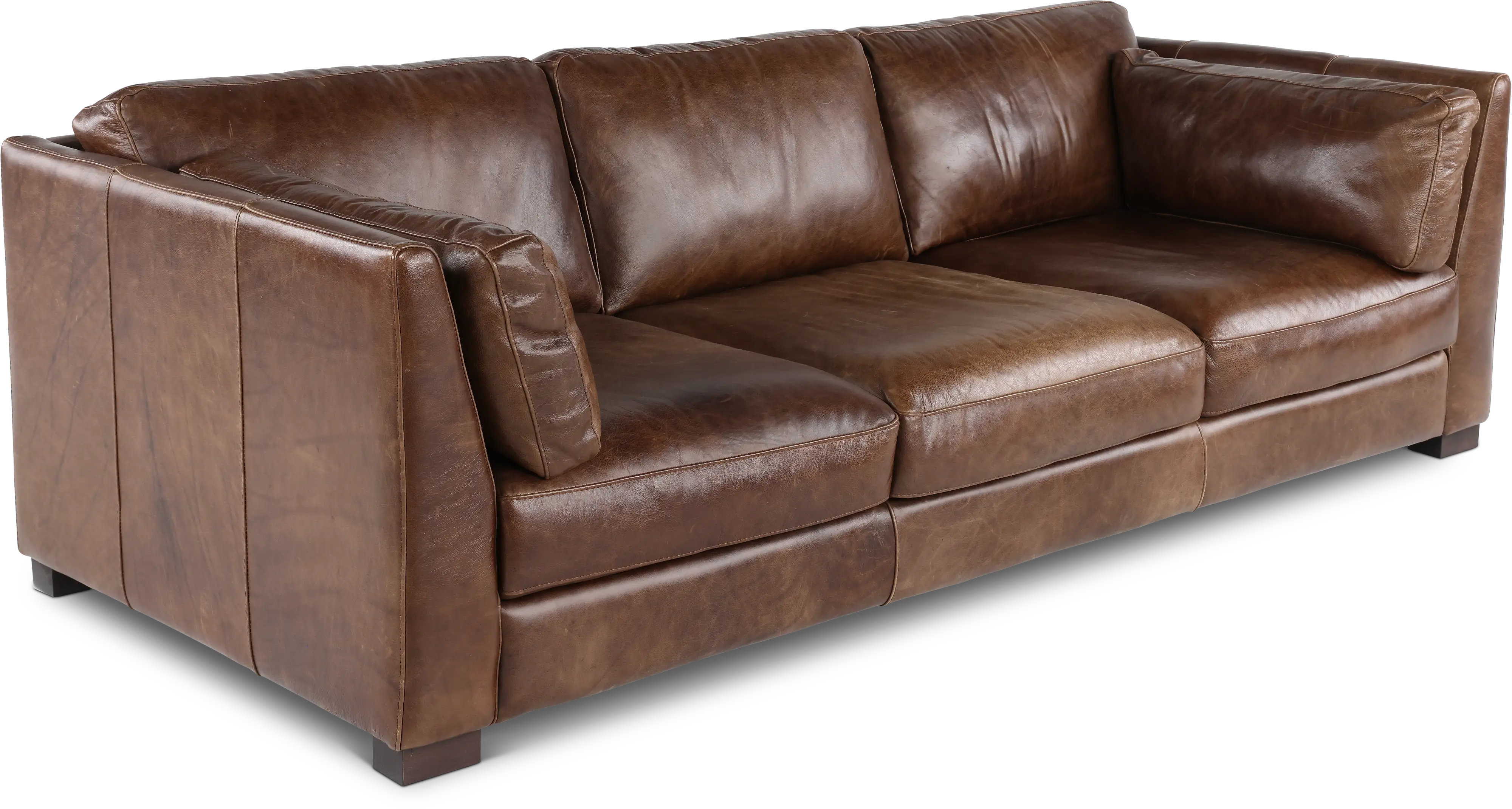 Utah Brown Leather Sofa