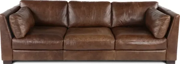 Utah Brown Leather Sofa
