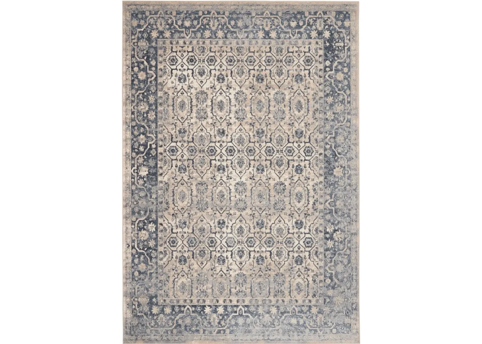 Malta 8 x 11 Vintage Blue Area Rug