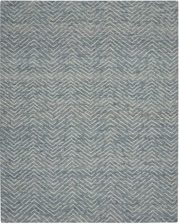 Colorado 8 x 10 Indigo and Ivory Area Rug