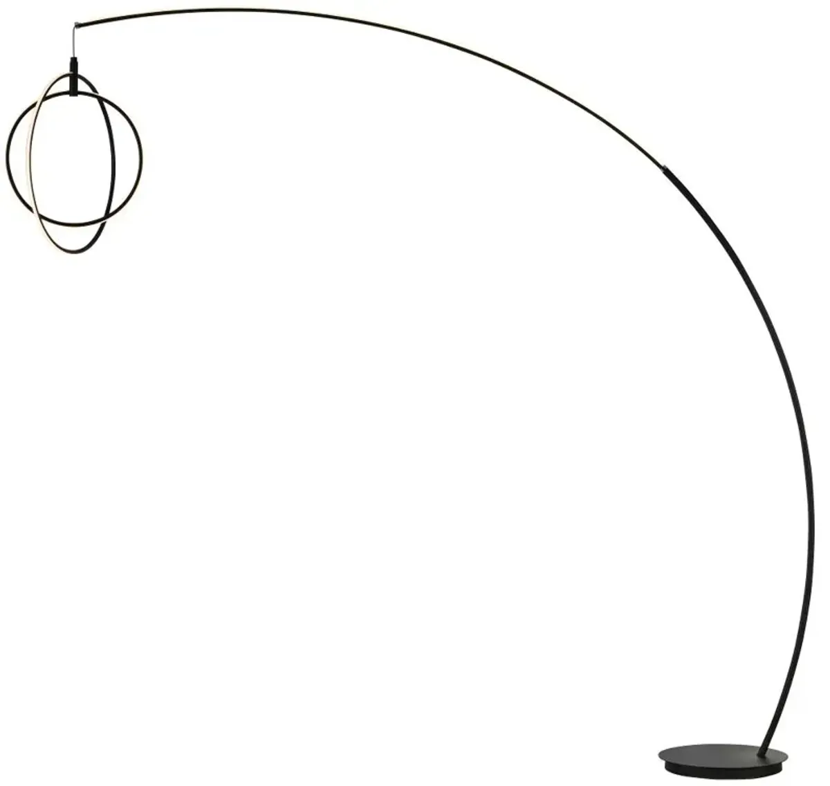 Monita Black Metal Arc Floor Lamp
