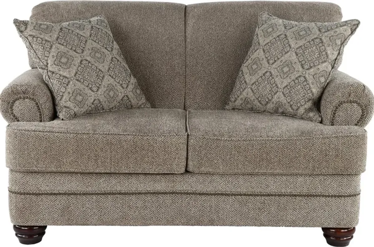 Urban Wheat Brown Loveseat