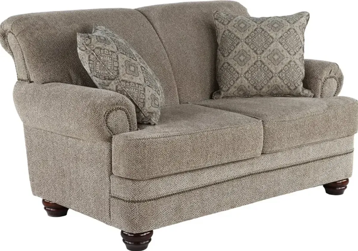 Urban Wheat Brown Loveseat