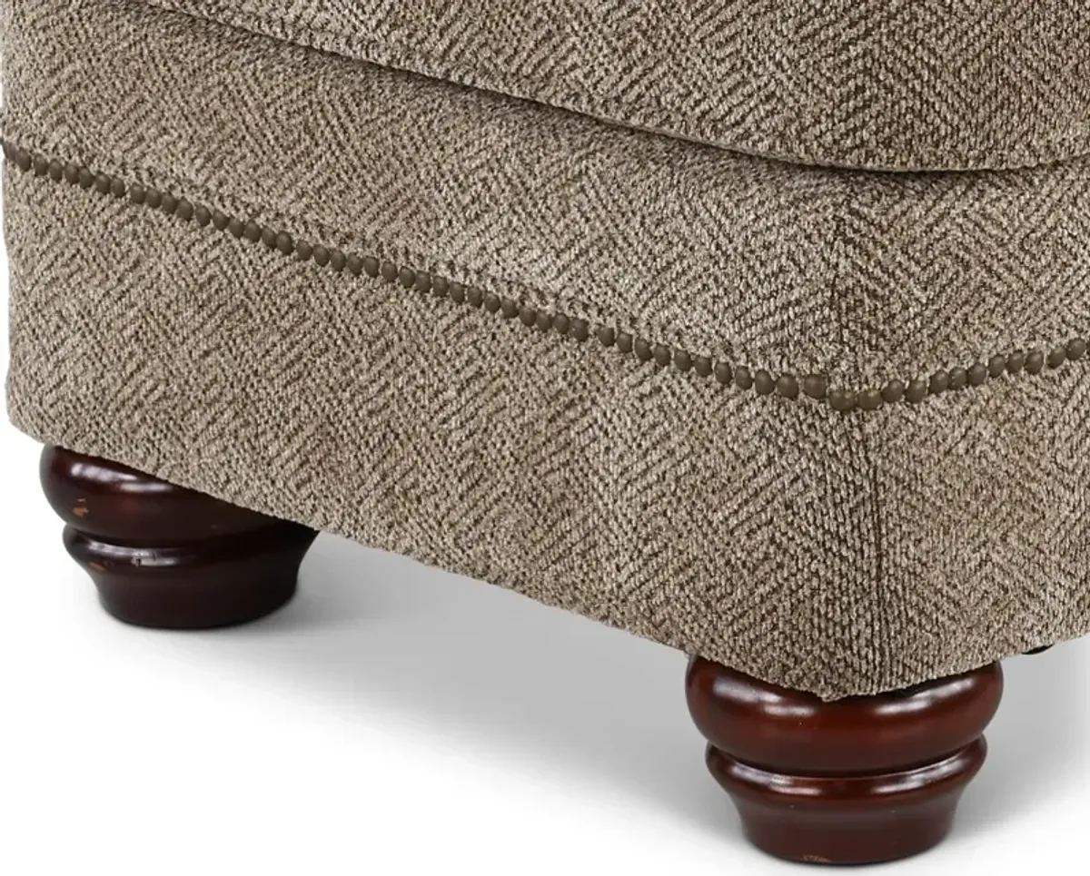 Urban Wheat Brown Ottoman