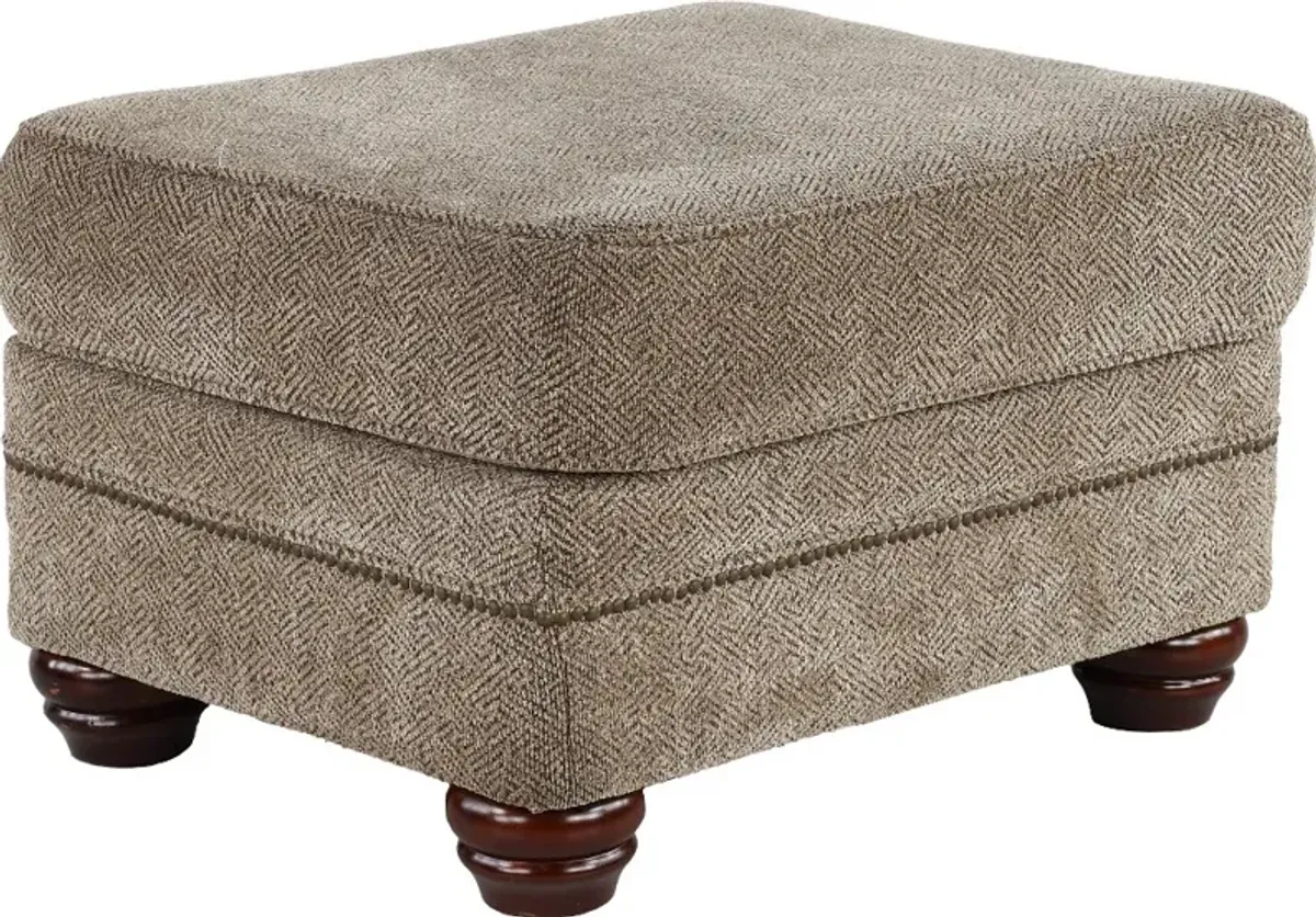 Urban Wheat Brown Ottoman