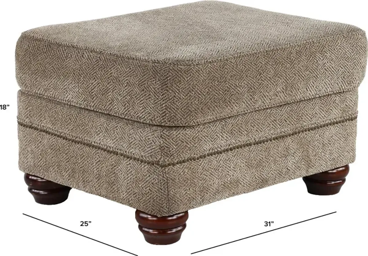 Urban Wheat Brown Ottoman