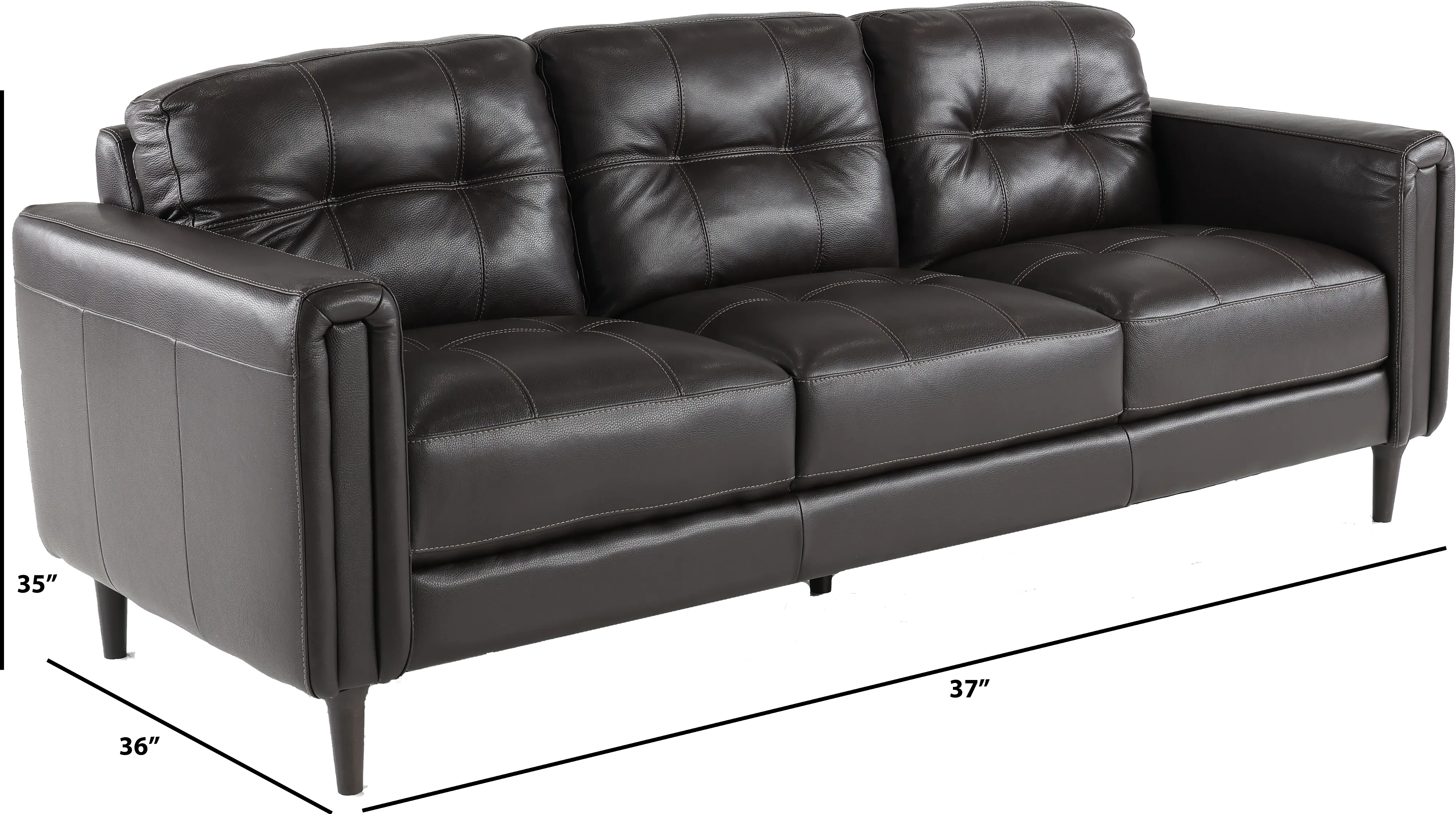 Verona Dark Brown Leather Sofa