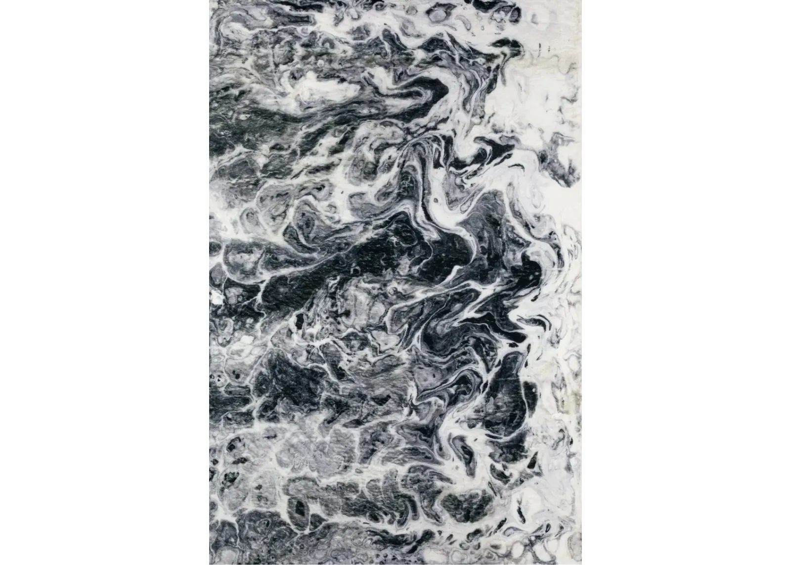 Kikiamo 5 x 8 Black Marble Area Rug