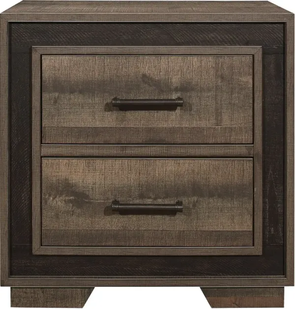 Ellendale Rustic Brown Nightstand