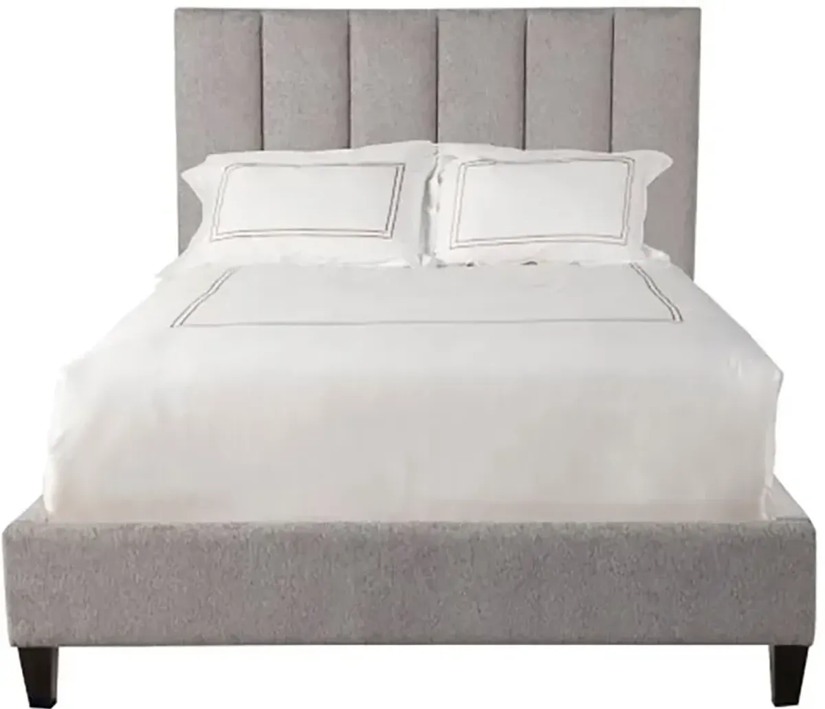 Avery Gray Queen Upholstered Bed