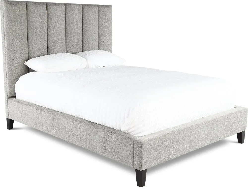 Avery Gray Queen Upholstered Bed