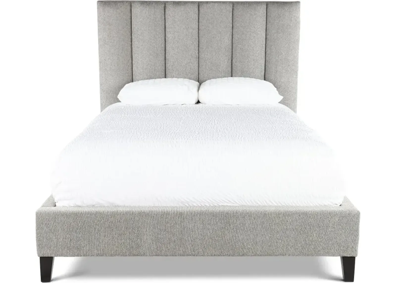 Avery Gray Queen Upholstered Bed