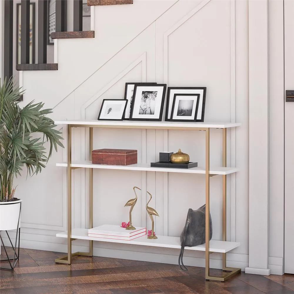 Serenity White & Gold Sofa Table