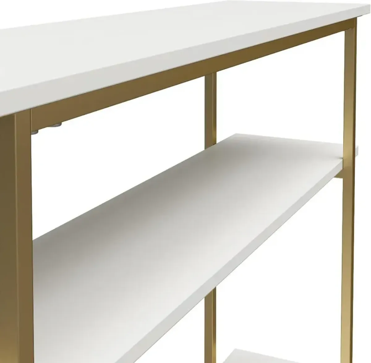 Serenity White & Gold Sofa Table