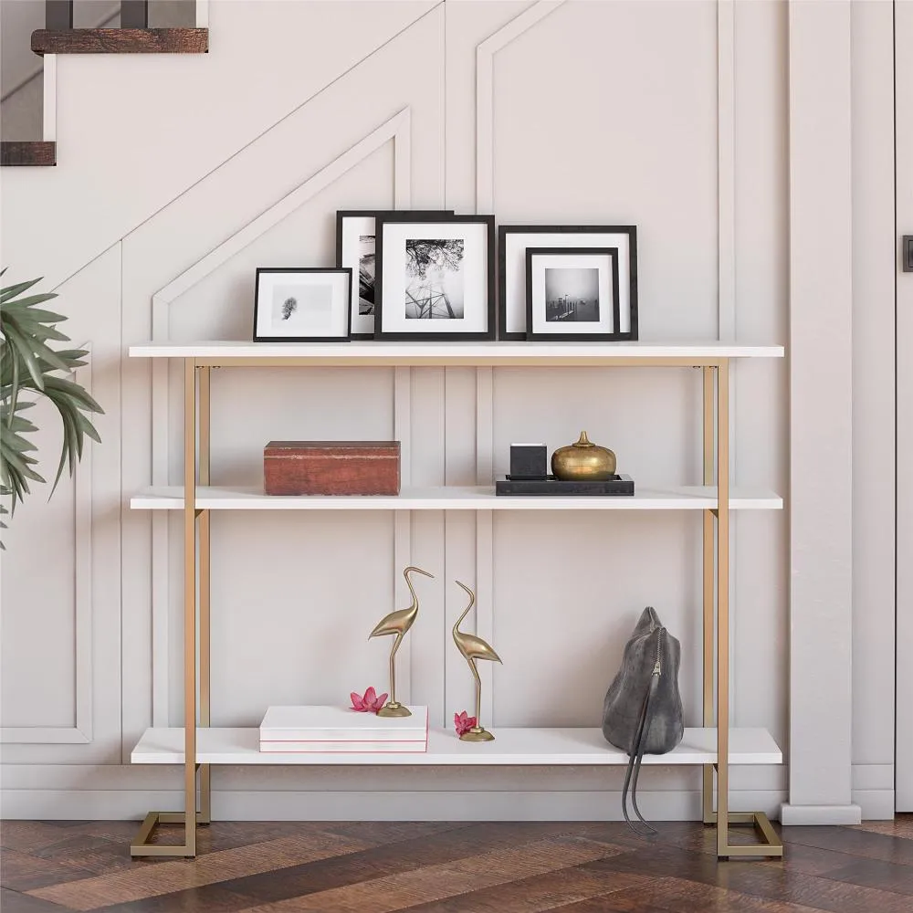 Serenity White & Gold Sofa Table