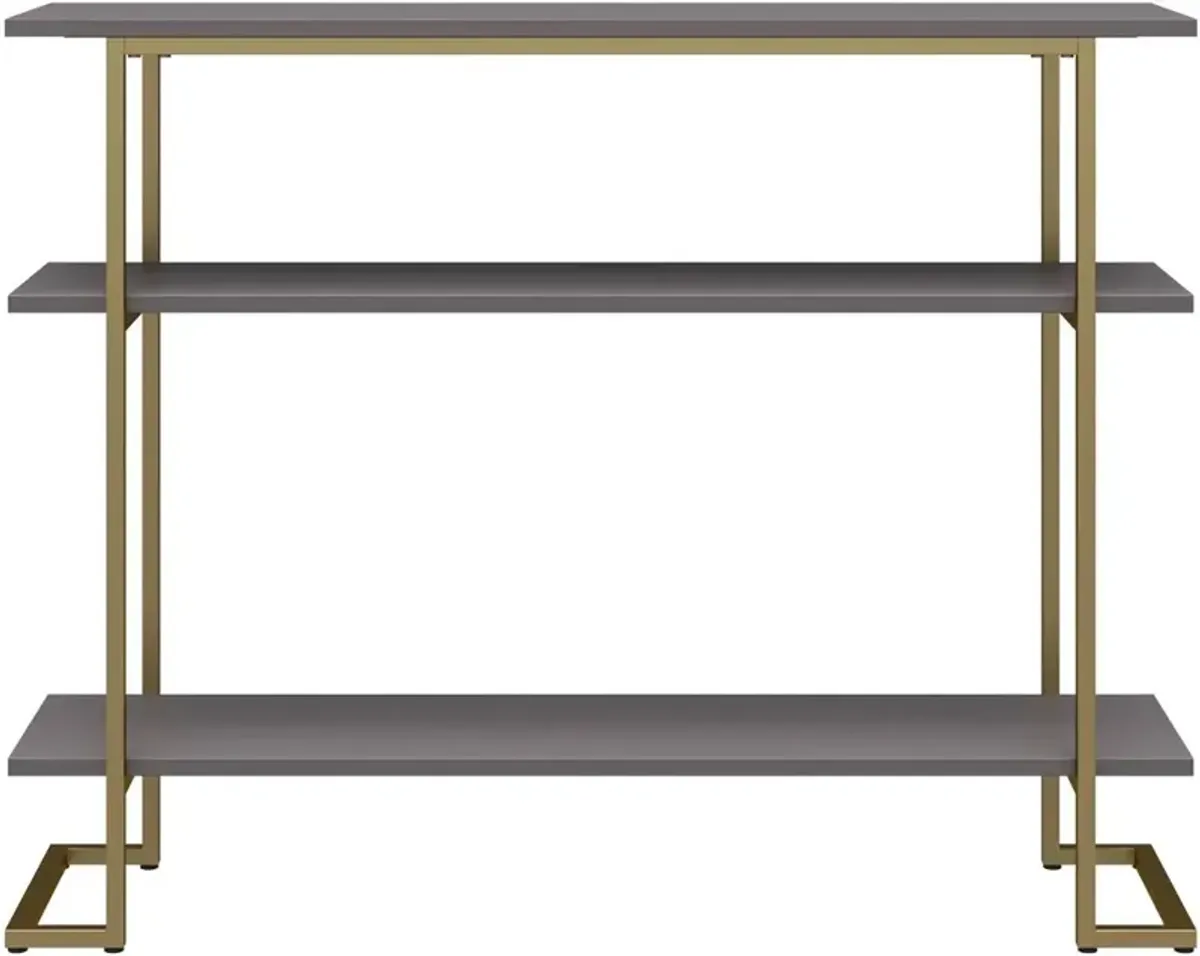 Serenity Gray & Gold Sofa Table