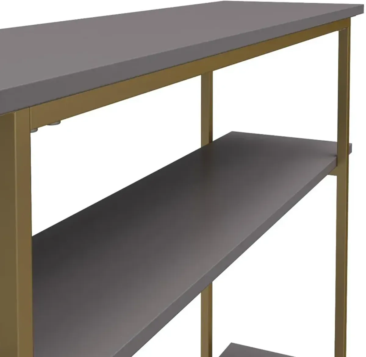 Serenity Gray & Gold Sofa Table