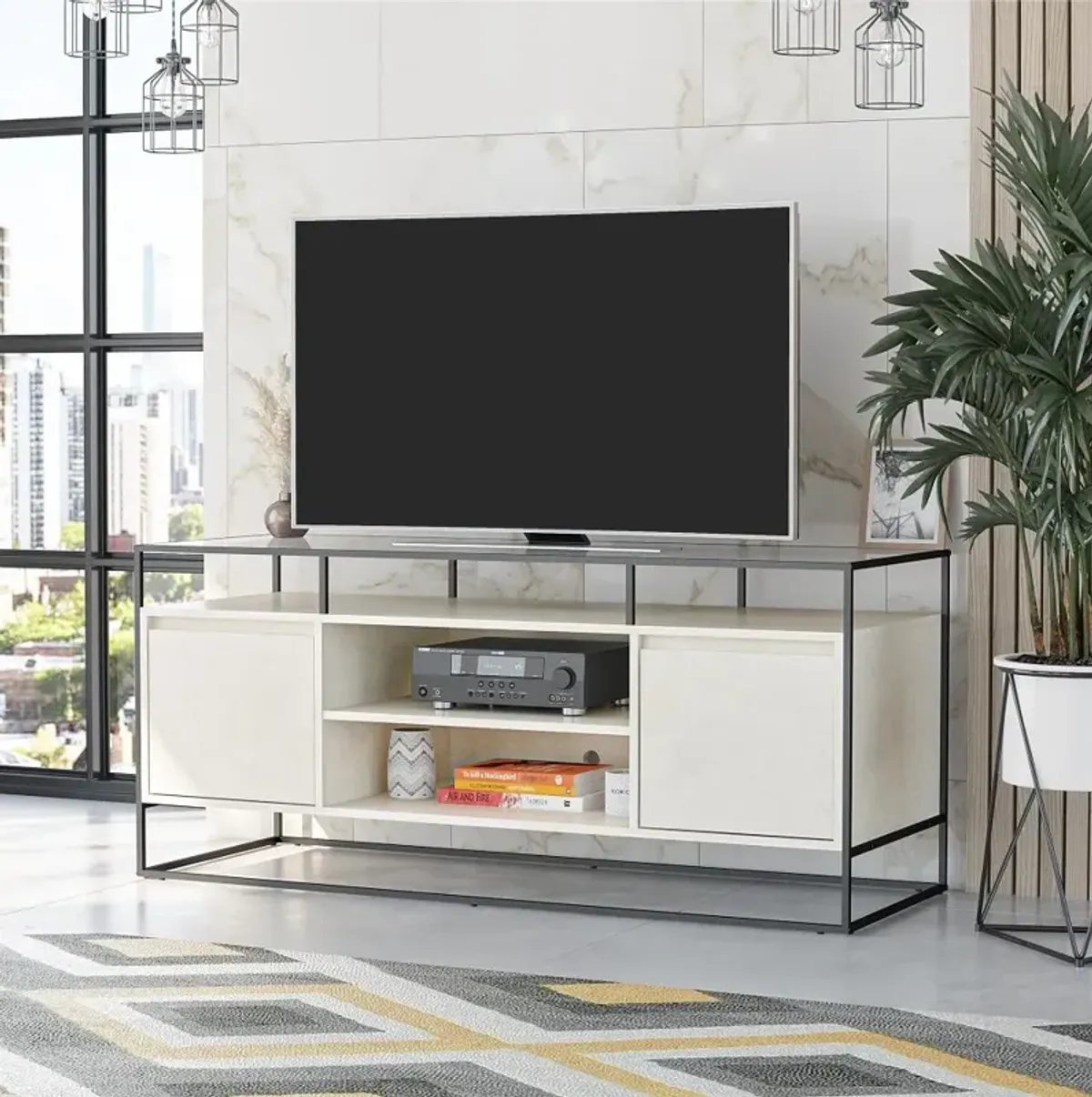 Camley White 54" TV Stand