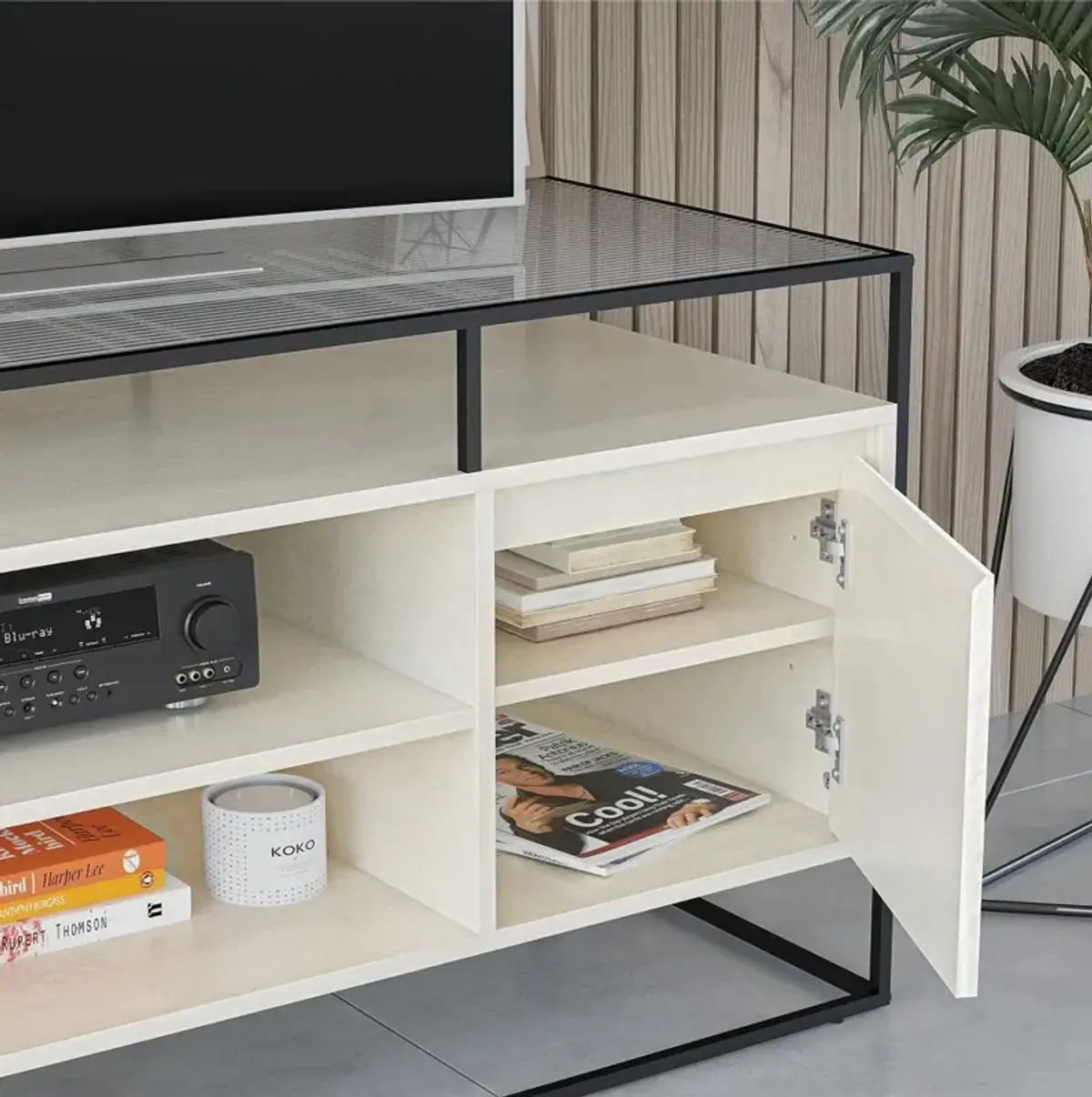 Camley White 54" TV Stand