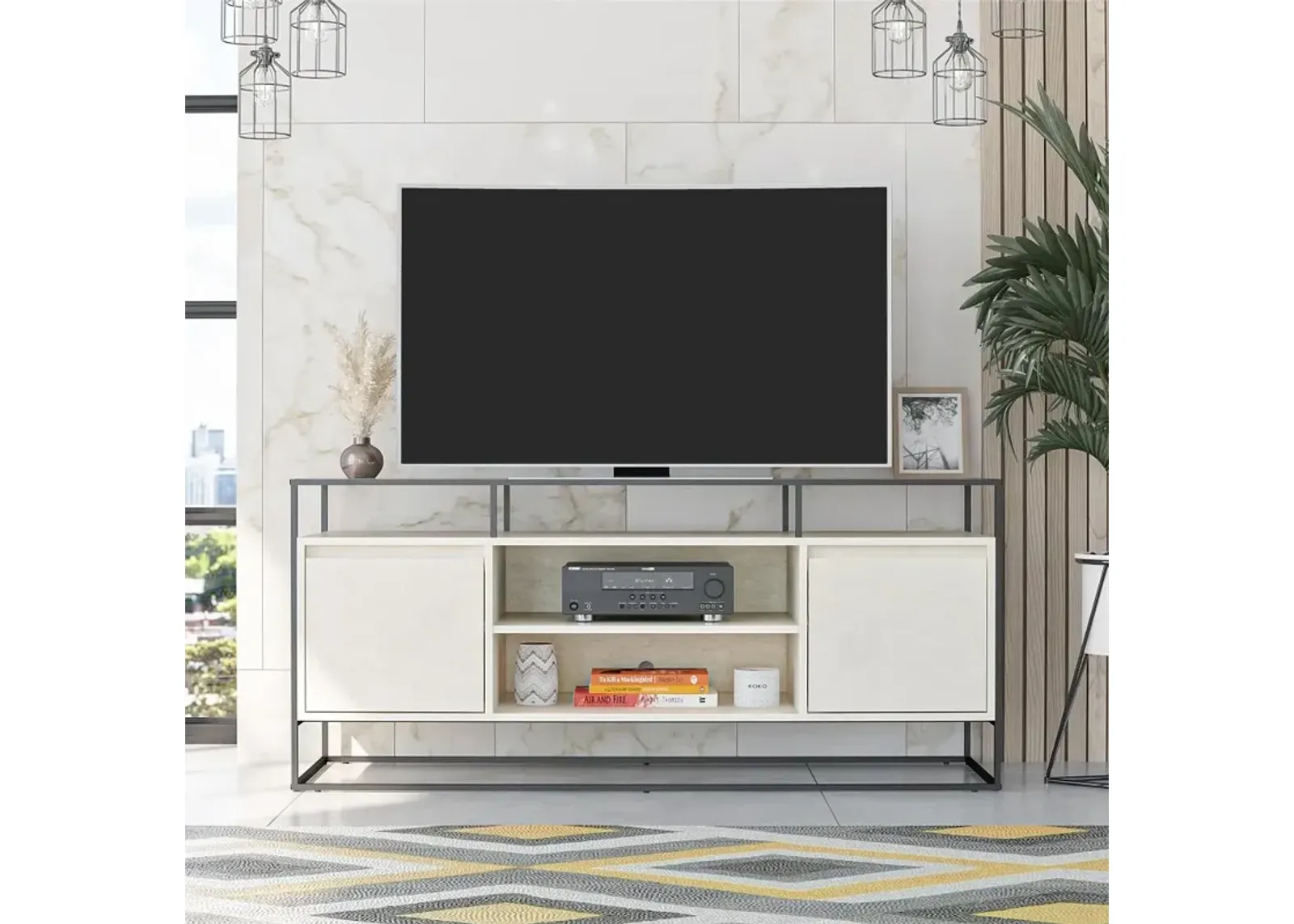 Camley White 54" TV Stand