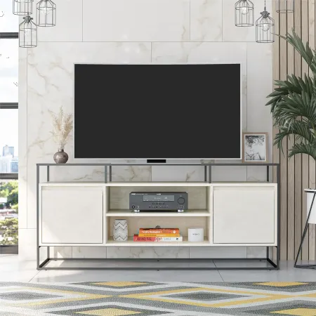Camley White 54" TV Stand