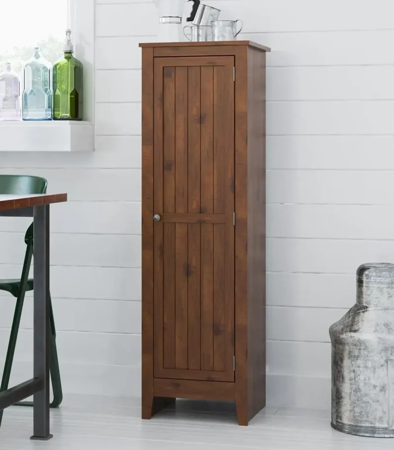 Milford Pine Single Door Storage Pantry