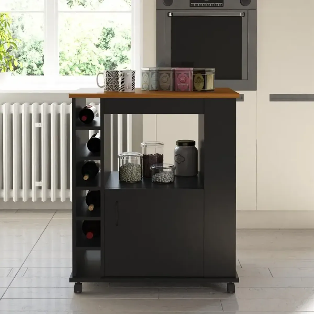 Williams Black Kitchen Cart