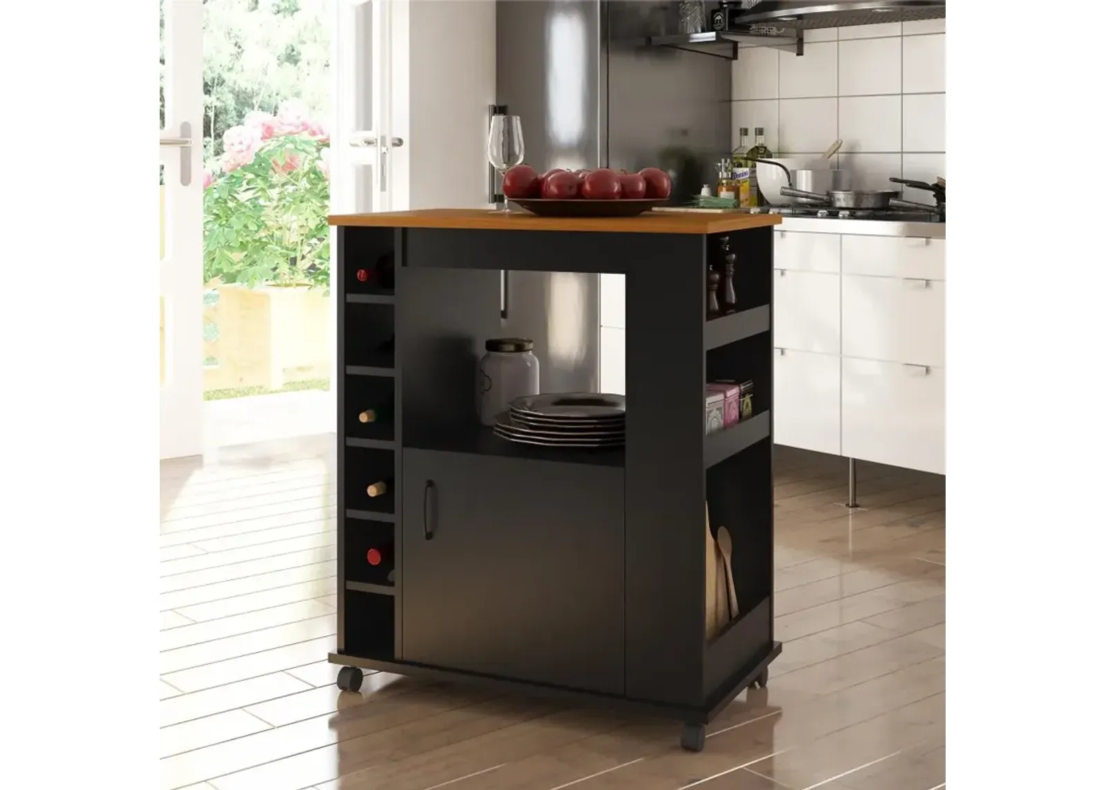 Williams Black Kitchen Cart