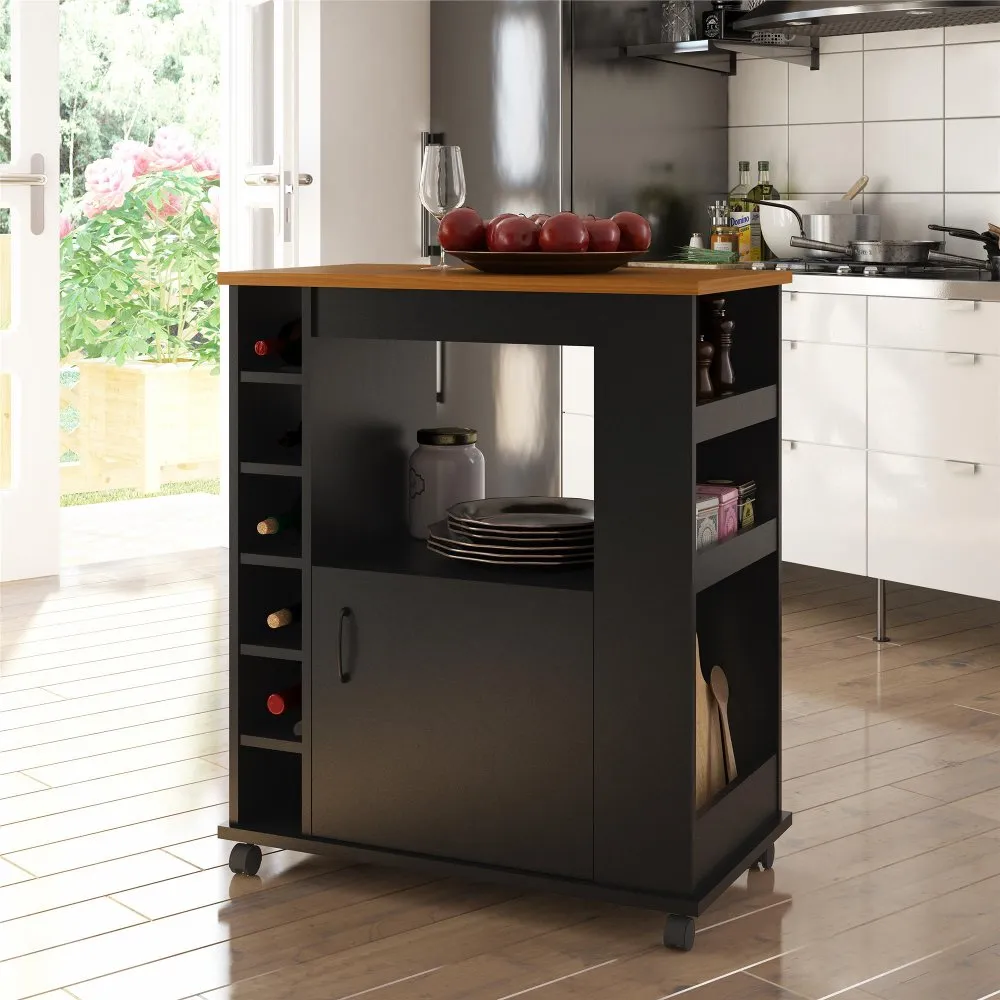 Williams Black Kitchen Cart