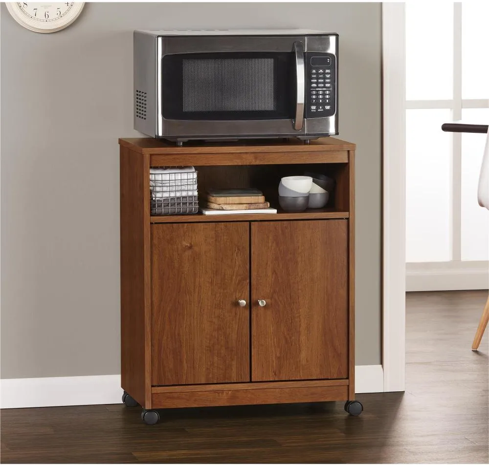 Landry Dark Brown Microwave Cart