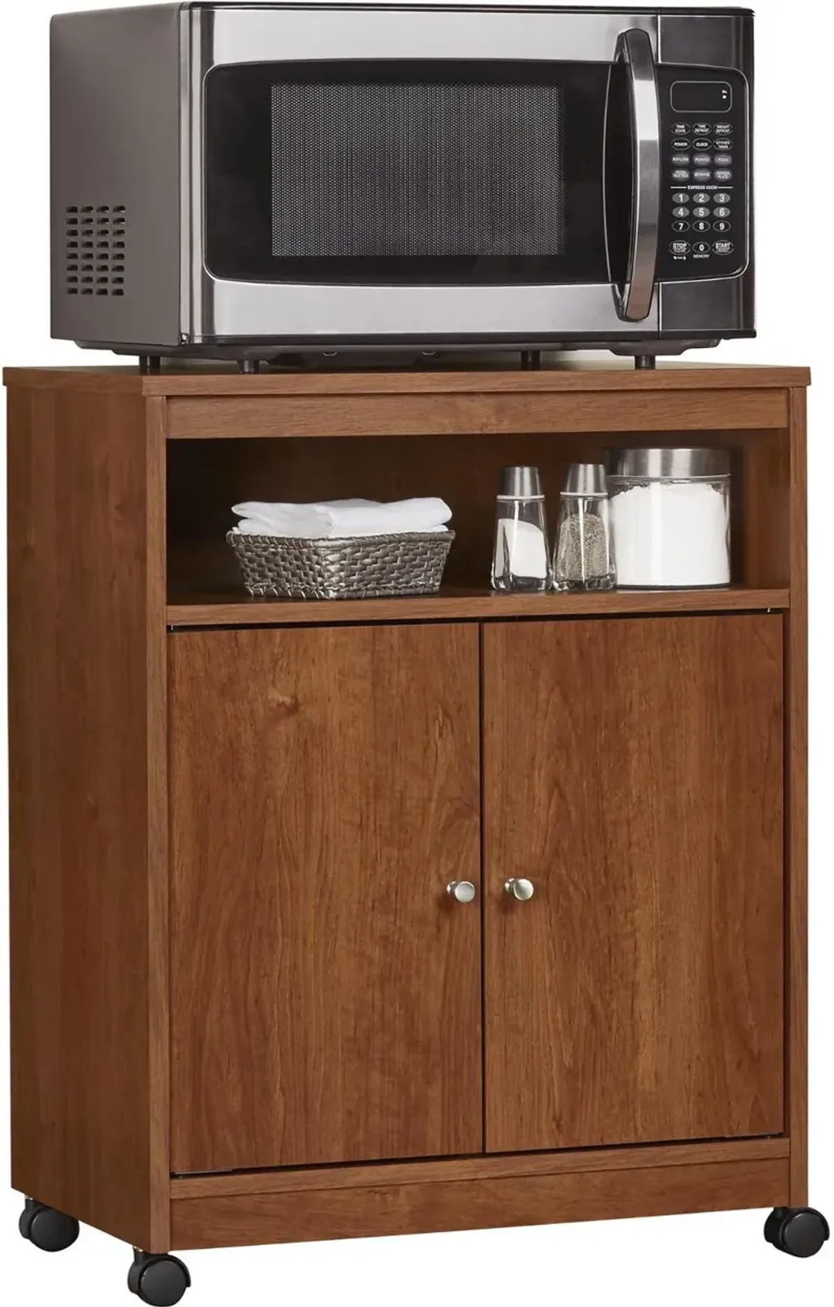 Landry Dark Brown Microwave Cart