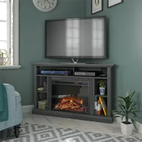 Overland Gray 50" Corner Fireplace TV stand