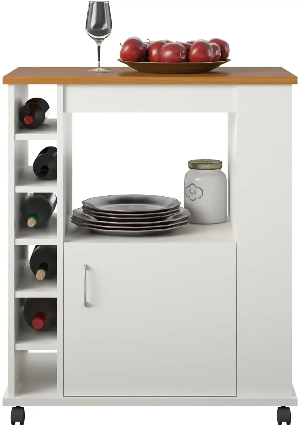 Williams White Kitchen Cart