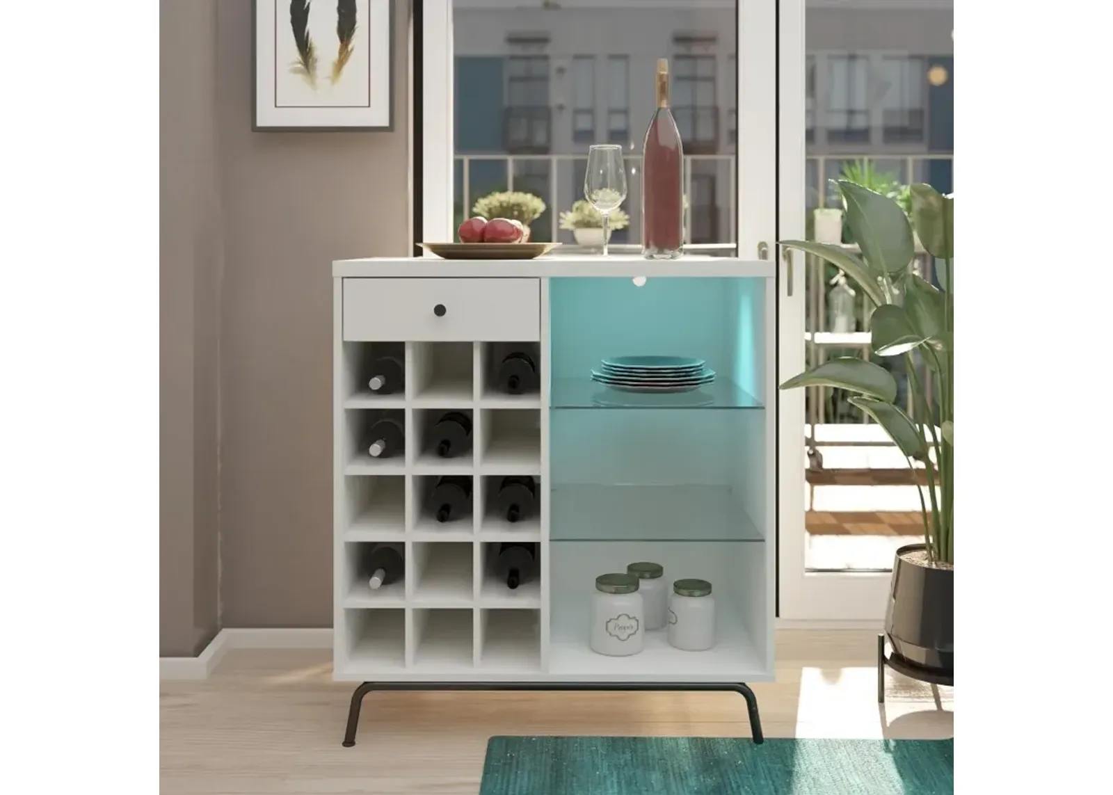 Melbourne White Bar Cabinet