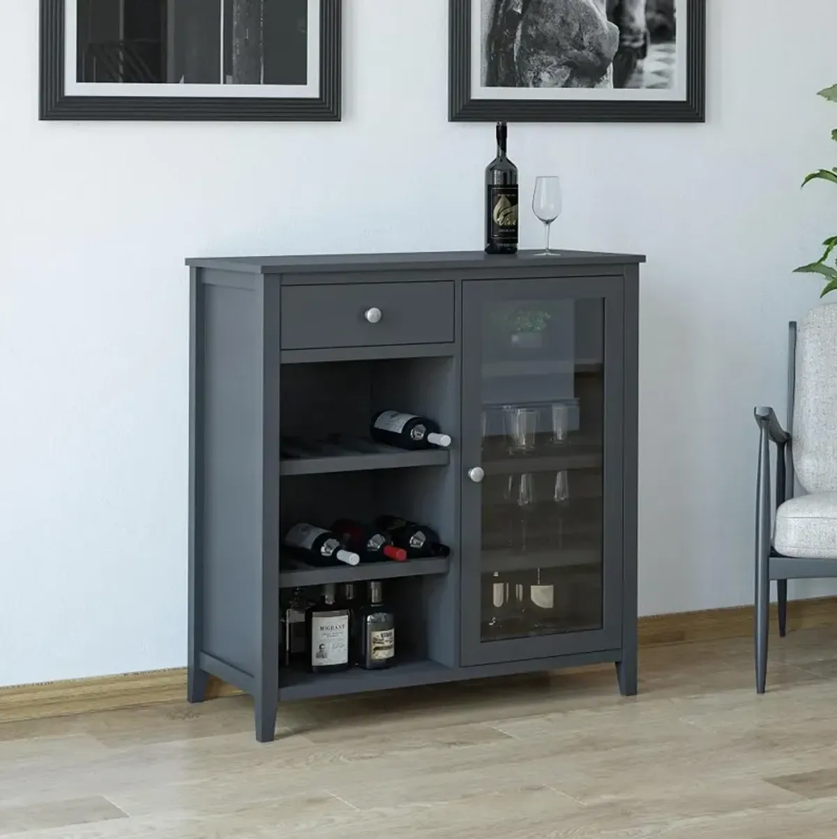 Tuxedo Black Bar Cabinet