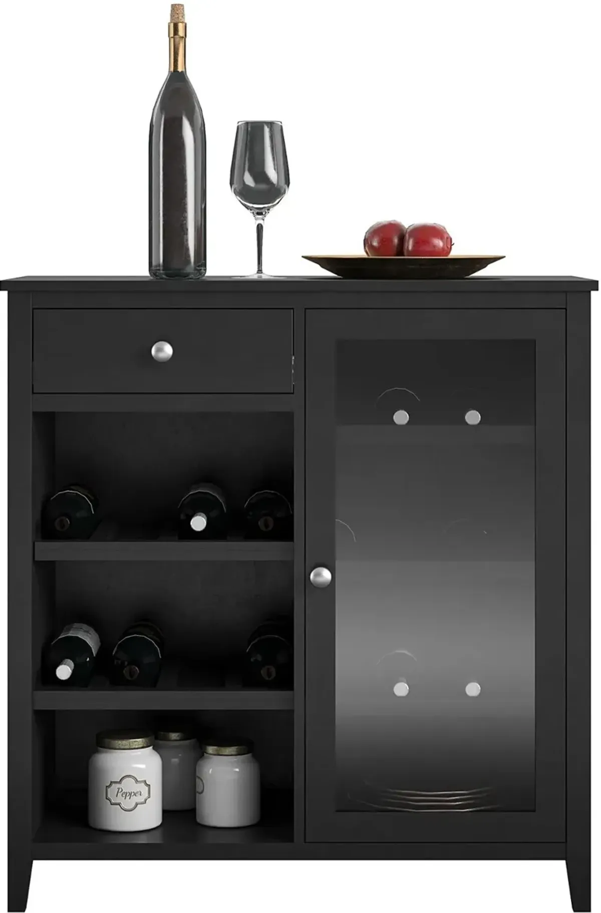 Tuxedo Black Bar Cabinet