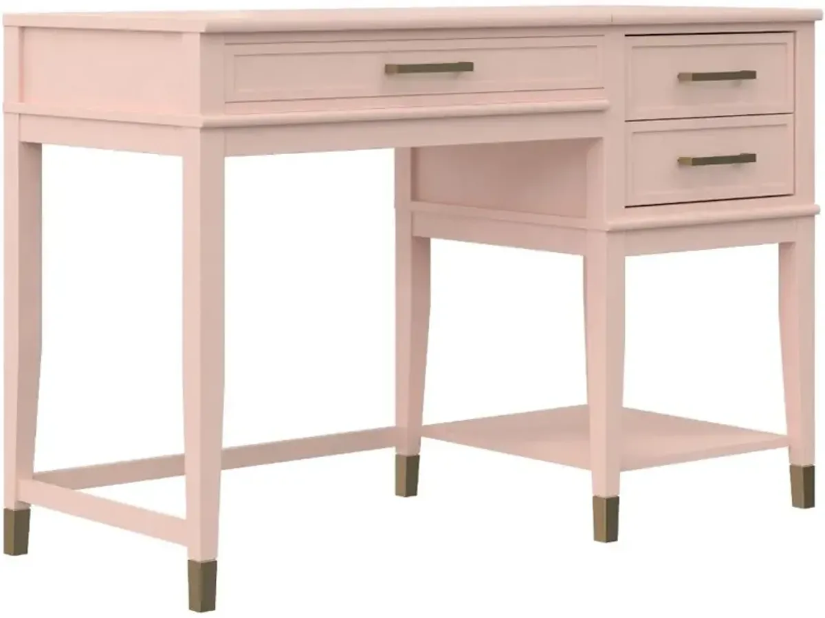 Westerleigh Pink Lift-Top Computer Desk