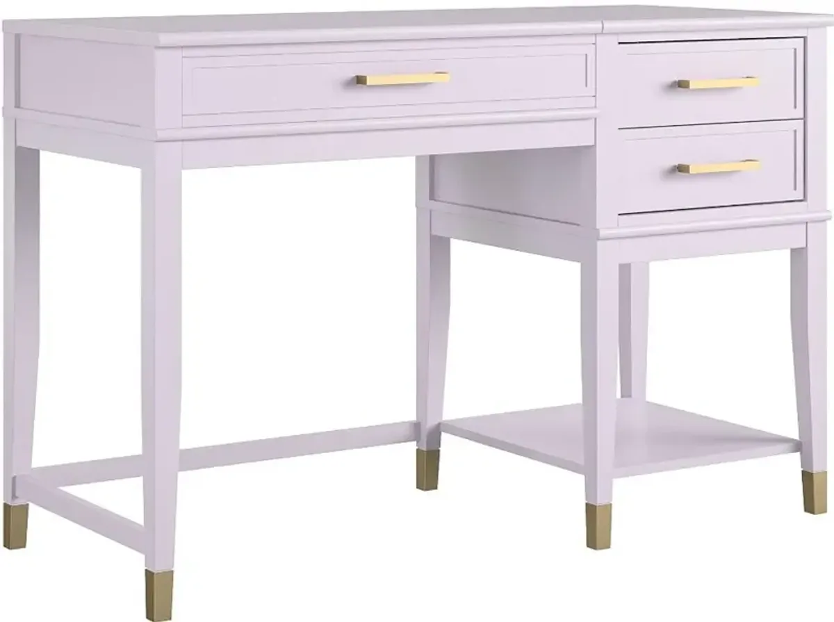 Westerleigh Lavender Lift-Top Computer Desk