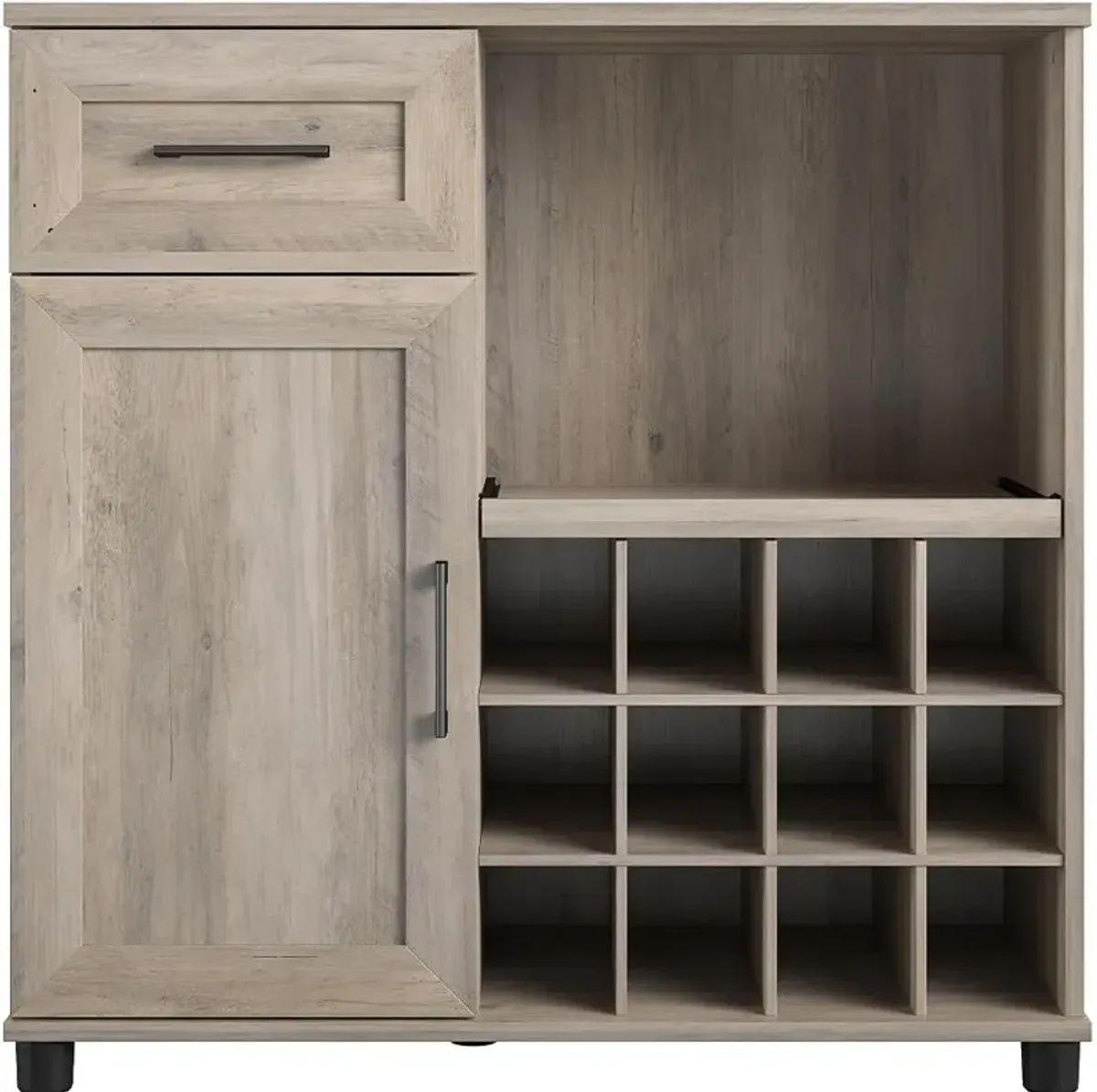 Dwyer Gray Oak Bar Cabinet