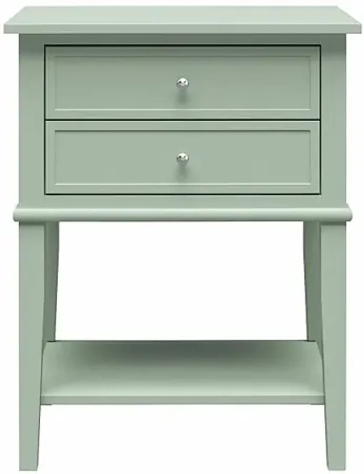 Franklin Light Green Accent Table with 2 Drawers