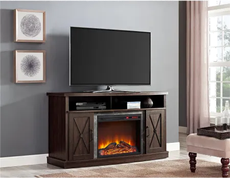 Barrow Creek Espresso 60" Electric Fireplace TV Stand
