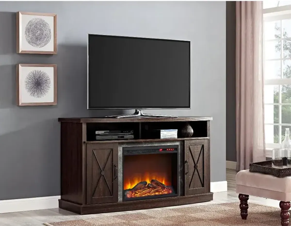 Barrow Creek Espresso 60" Electric Fireplace TV Stand