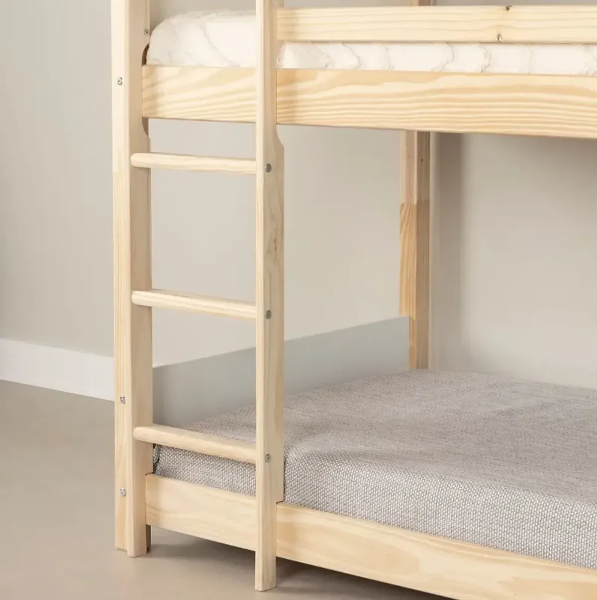 Sweedi Natural Wood Twin House Bunk Beds - South Shore