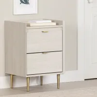 Hype White 2-Drawer Nightstand - South Shore