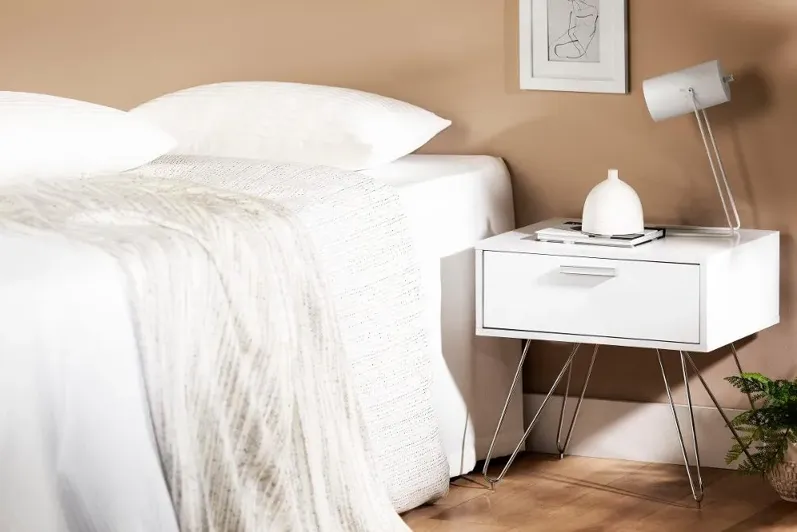 Slendel White Nightstand - South Shore