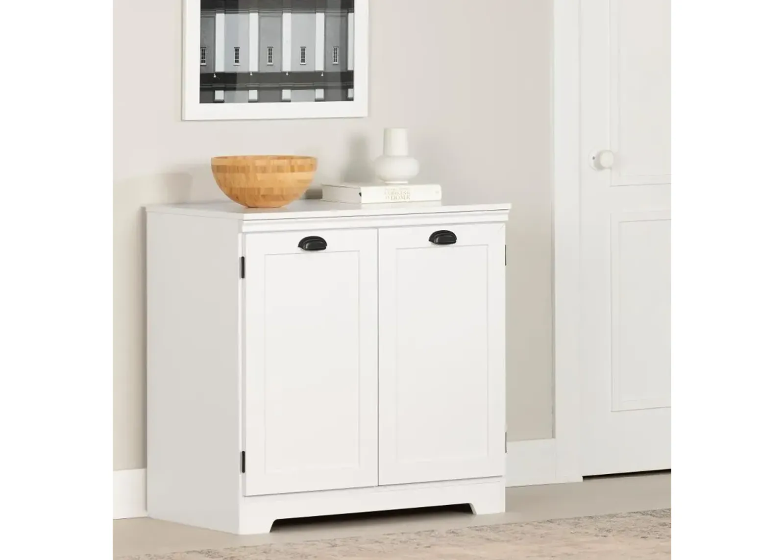 Farnel White 2-Door Storage Cabinet - South Shore