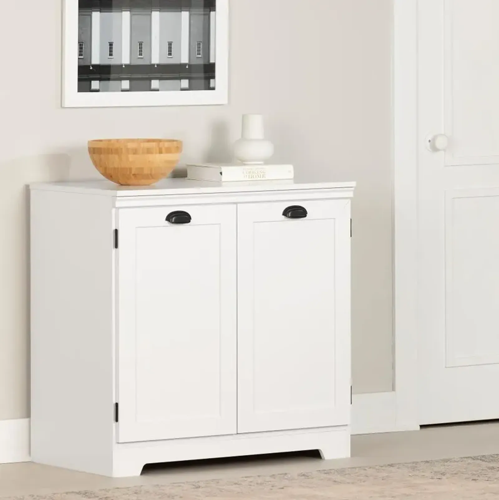 Farnel White 2-Door Storage Cabinet - South Shore