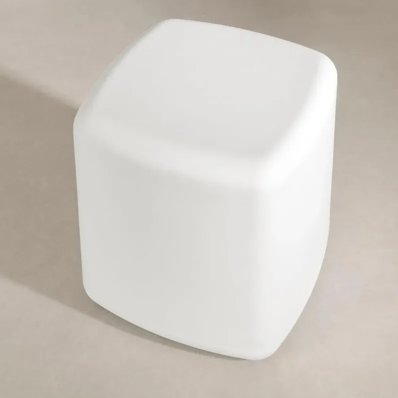 Sweedi Kids White Lighted Stool - South Shore